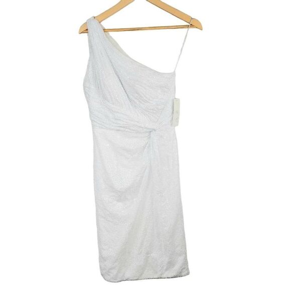 Rene Ruiz One-Shoulder Sequin Cocktail Dress Size 4 - Picture 3 of 4
